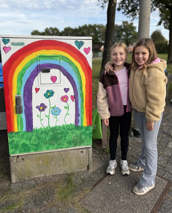 Stromkasten, der mit Grafitti bemalt wurden.