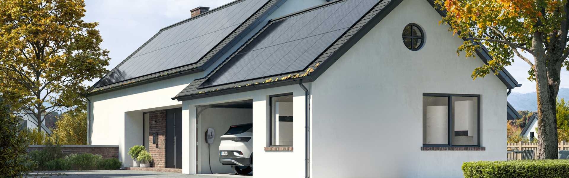 Haus mit Photovoltaik-Anlage